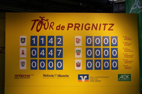Punktetafel Tour-de-Prignitz 2010 - Stand nach der 1. Etappe von Perleberg nach Wittenberge