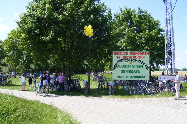 Willkommensgruss zur Mittagspause in Blesendorf am 4. Juni 2010