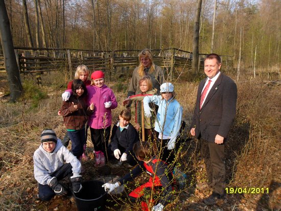 Bürgermeister-Gemeinde-Heiligengrabe-Holger-Kippenhahn-bei-Baumpflanzung-Elsbeere-Baum-des-Jahres-2011-am-Naturlehrpfad