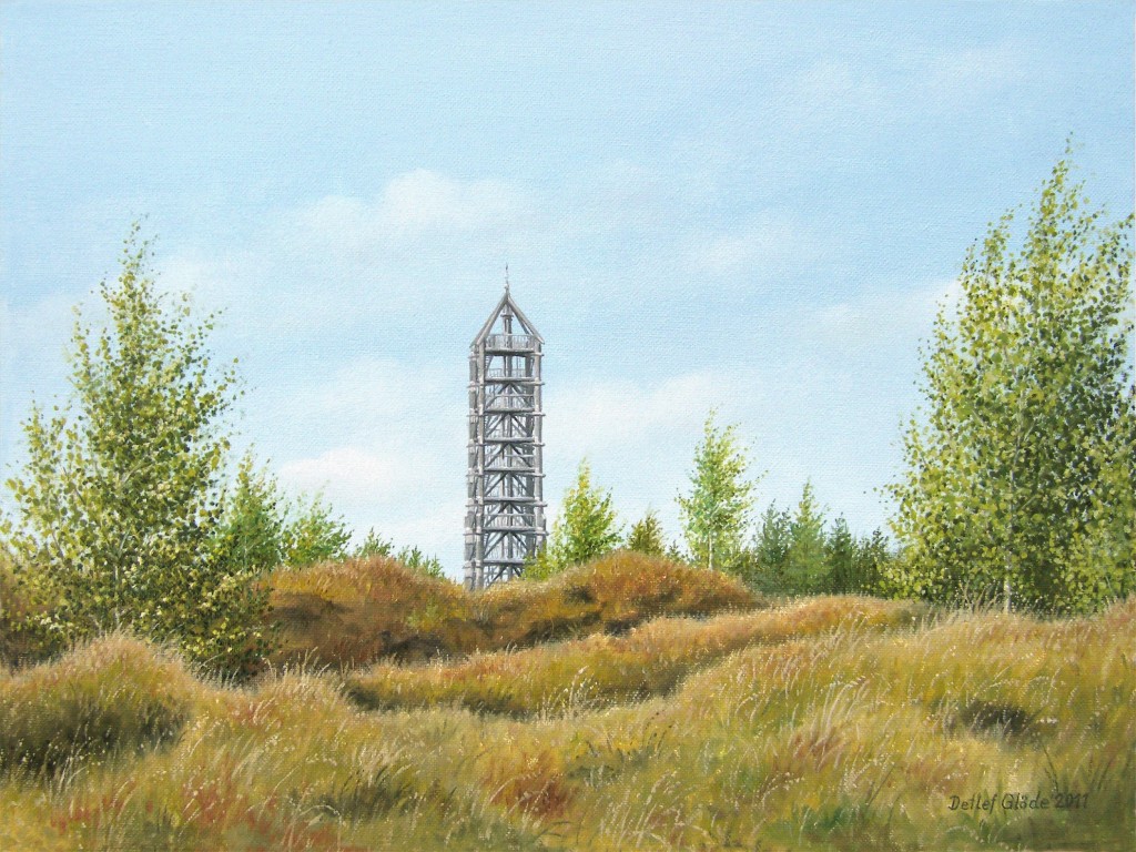 Aussichtsturm Blumenthal Heide - Bild vom Kunstmaler Detlef Glöde aus Blumenthal