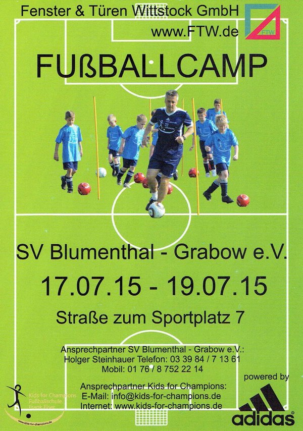 Fussballcamp Grabow 2015 01